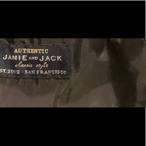 Janie And Jack Gray Wool Blend Pinstripe Blazer Suit Jackets Size 3T NWT - Picture 8 of 8